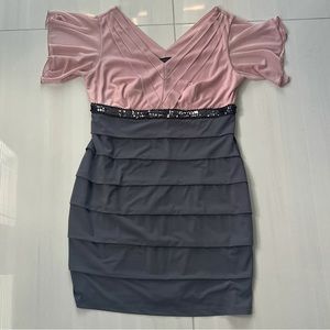 ENFOCUS WOMEN PINK AND GREY DRESS.